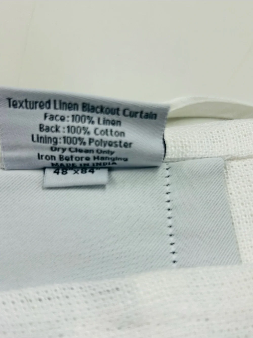 NWT QUINCE Set 2 48x84 Heavyweight European Linen Blackout Curtains White 8308